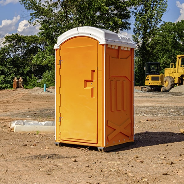 how often are the porta potties cleaned and serviced during a rental period in Tuskahoma